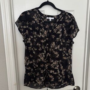 DR2 Black Floral Blouse